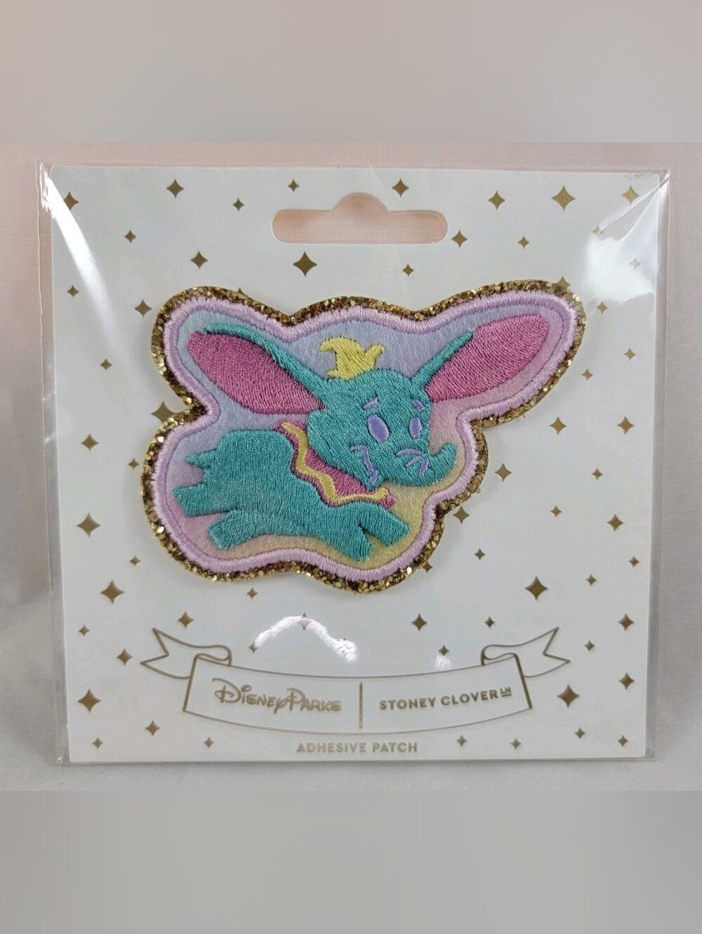 NEW Disney Parks Stoney Clover Lane Dumbo Adhesive Patch Pastel Glitter